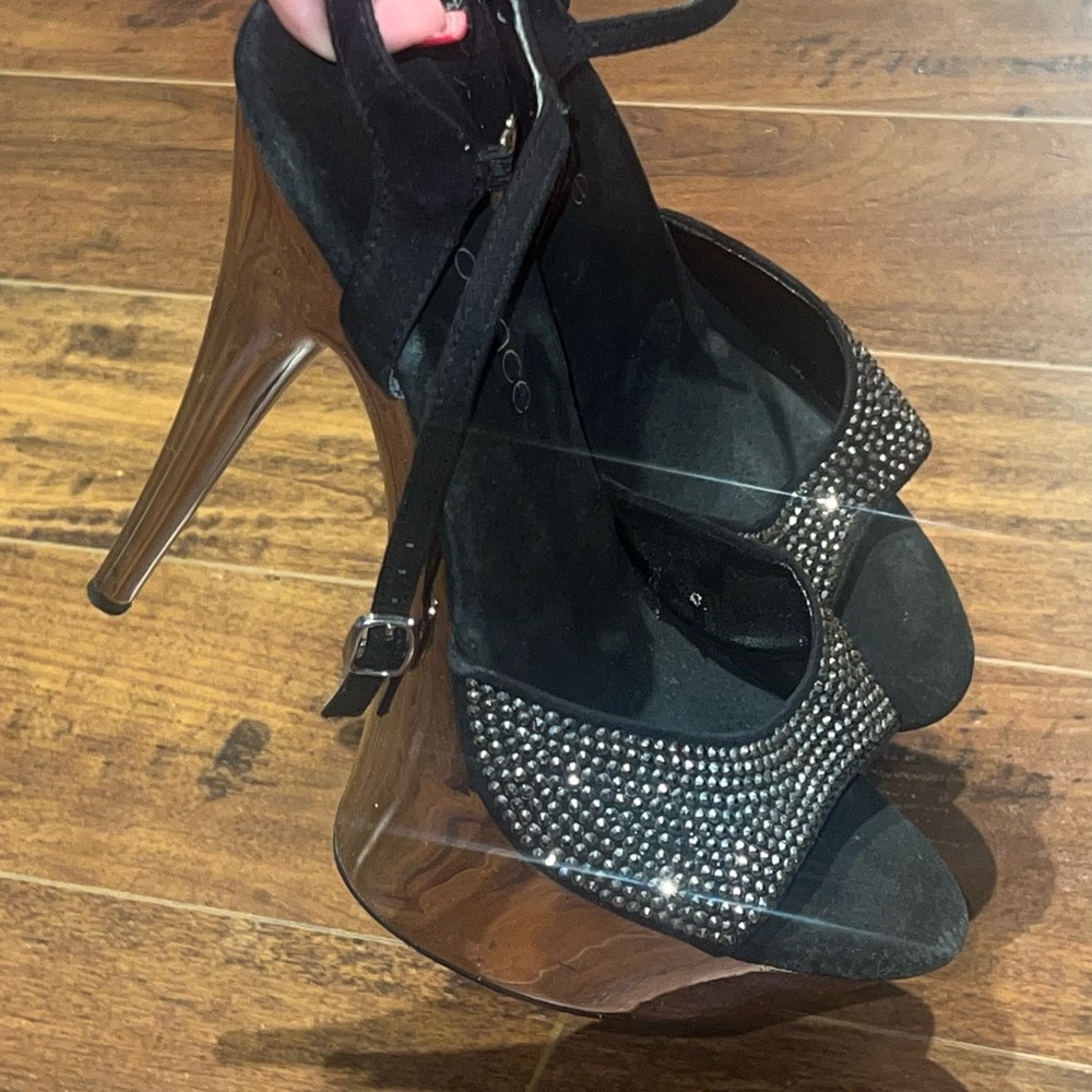 Elegant Black and Silver Women's Heels